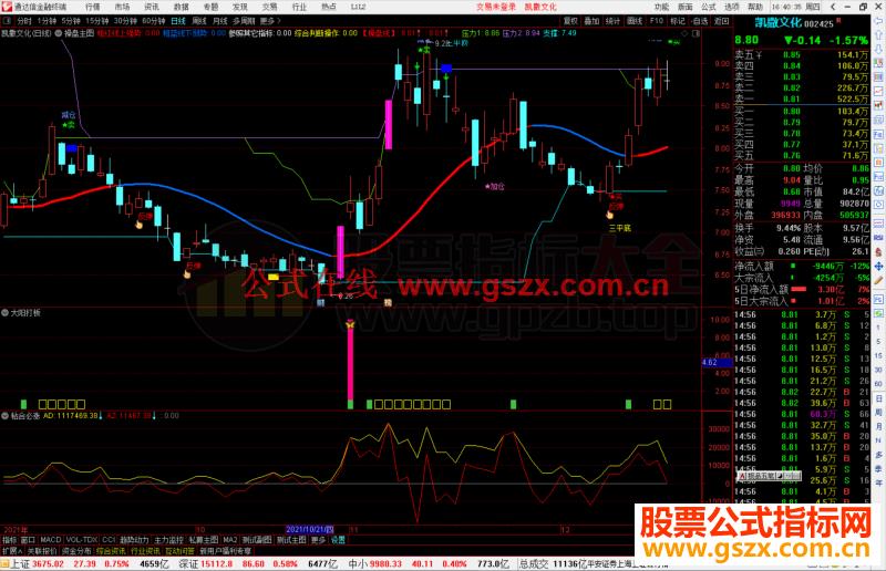 通达信大阳打板副图指标公式源码