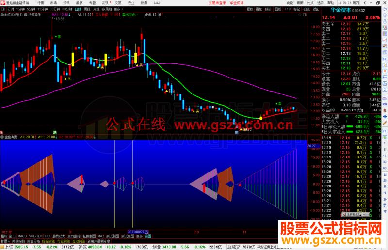 通达信金鱼判势副图指标公式源码 贴图