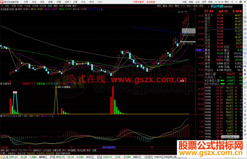 通达信私募进场+MACD底背离副图/选股预警指标公式源码