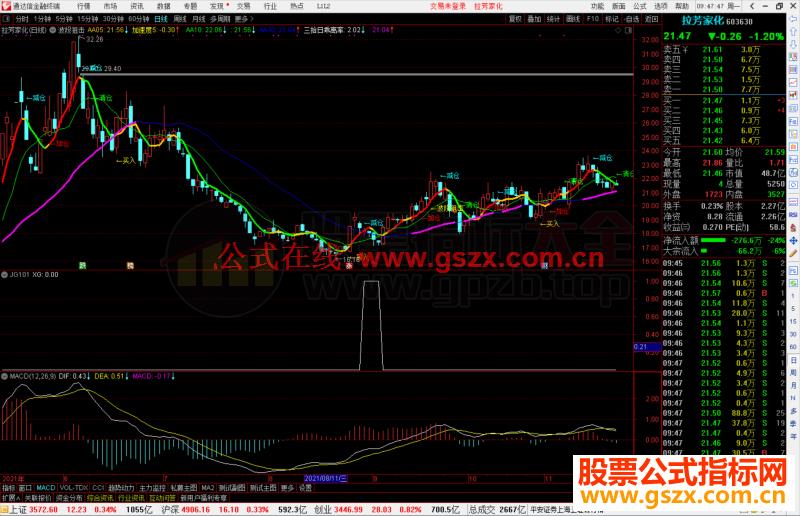 通达信最强分时T+0分时主图指标源码 测试图